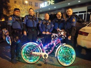 Cops In front of a bike