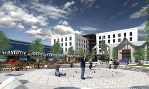 3d Rendering of outside plaza