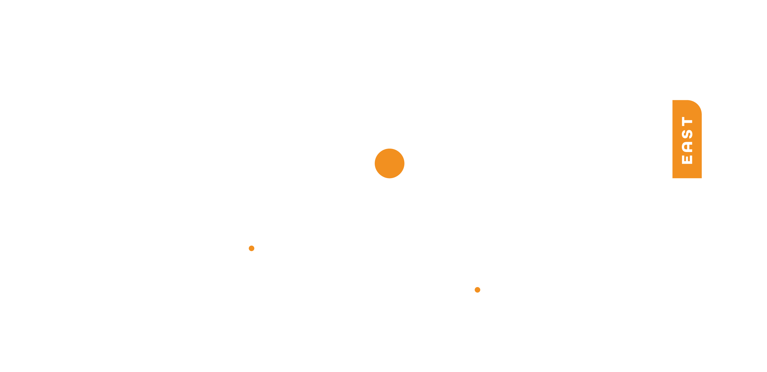 AbleCity East Logo White